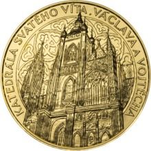 Zlatá investiční medaile  Katedrála sv. Víta, Václava a Vojtěcha - 1 Kg