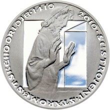 Nevydané mince Jiřího Harcuby - Sestrojení Staroměstského orloje 34mm stříbro Proof