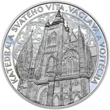 Stříbrná medaile Katedrála sv. Víta, Václava a Vojtěcha - 50 mm Proof