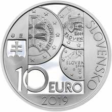 Náhled Averzní strany - 2019 - 10 € - Zavedenie eura v Slovenskej republike - 10. výročie  Ag Proof