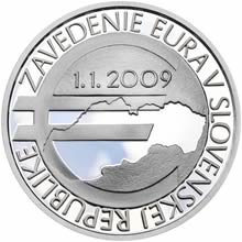 Náhled Reverzní strany - 2019 - 10 € - Zavedenie eura v Slovenskej republike - 10. výročie  Ag Proof