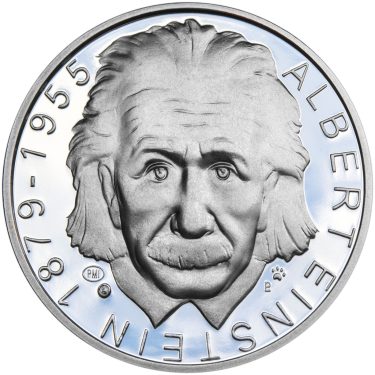 Náhled Averzní strany - Albert Einstein - 135. výročí narození stříbro proof
