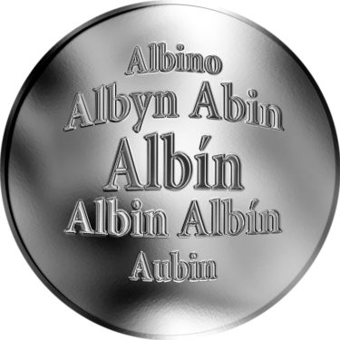 Náhled Averzní strany - Slovenská jména - Albín - velká stříbrná medaile 1 Oz