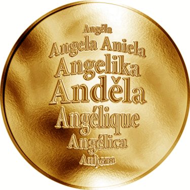 Náhled Averzní strany - Česká jména - Anděla - zlatá medaile
