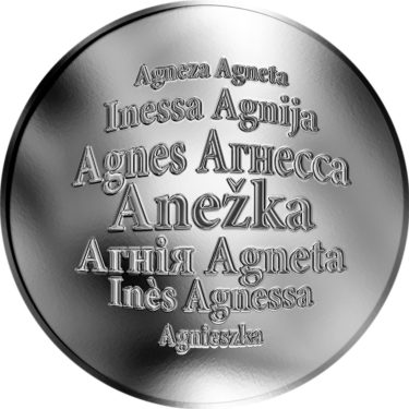 Náhled Averzní strany - Česká jména - Anežka - stříbrná medaile