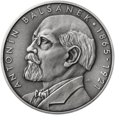 Náhled Averzní strany - Antonín Balšánek - 150. výročí narození stříbro patina
