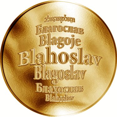 Náhled Averzní strany - Česká jména - Blahoslav - zlatá medaile