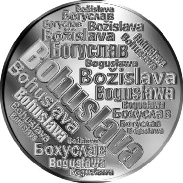 Náhled Averzní strany - Česká jména - Bohuslava - velká stříbrná medaile 1 Oz