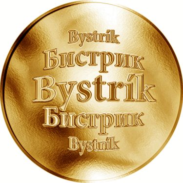 Náhled Averzní strany - Slovenská jména - Bystrík - velká zlatá medaile 1 Oz