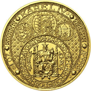 Náhled Averzní strany - Nejkrásnější medailon III. - Císař a král zlato b.k.