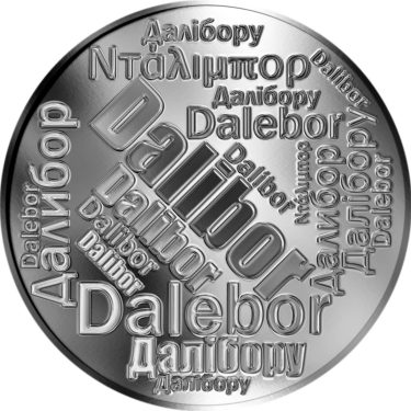 Náhled Averzní strany - Česká jména - Dalibor - velká stříbrná medaile 1 Oz