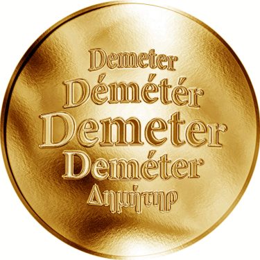 Náhled Averzní strany - Slovenská jména - Demeter - zlatá medaile