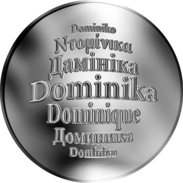 Náhled Averzní strany - Česká jména - Dominika - stříbrná medaile