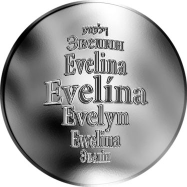 Náhled Averzní strany - Česká jména - Evelína - stříbrná medaile