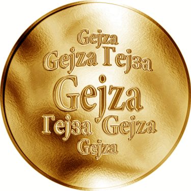 Náhled Averzní strany - Slovenská jména - Gejza - zlatá medaile