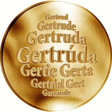 Náhled Averzní strany - Slovenská jména - Gertrúda - zlatá medaile