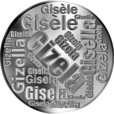 Náhled Averzní strany - Česká jména - Gizela - velká stříbrná medaile 1 Oz