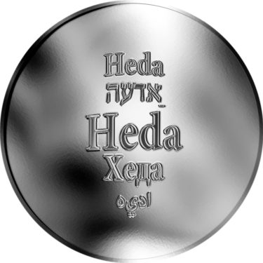 Náhled Averzní strany - Česká jména - Heda - stříbrná medaile