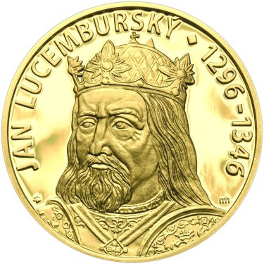 Náhled Averzní strany - Jan Lucemburský - 720. výročí narození zlato proof
