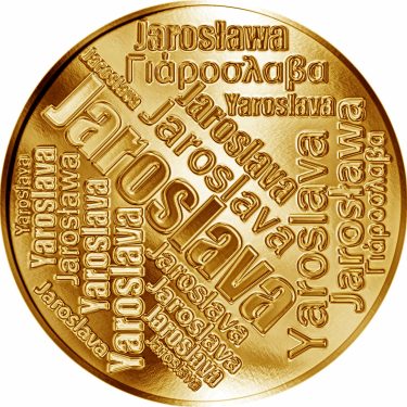 Náhled Averzní strany - Česká jména - Jaroslava - velká zlatá medaile 1 Oz