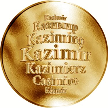 Náhled Averzní strany - Česká jména - Kazimír - zlatá medaile