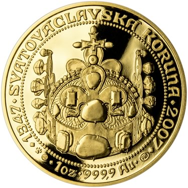 Náhled Averzní strany - 660 let od Korunovace Karla IV. českým králem  - zlato Proof