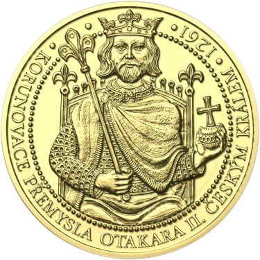 Náhled Averzní strany - Korunovace Přemysla Otakara II českým králem - zlato - b.k.