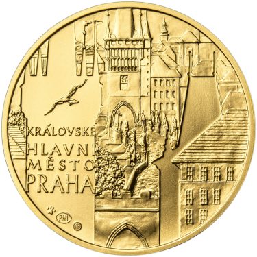 Náhled Averzní strany - Královské hlavní město Praha - zlato 1 Oz b.k.