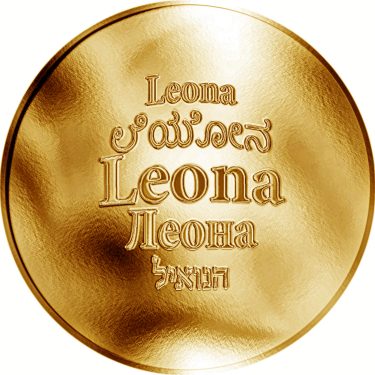 Náhled Averzní strany - Česká jména - Leona - zlatá medaile