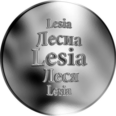 Náhled Averzní strany - Slovenská jména - Lesia - velká stříbrná medaile 1 Oz