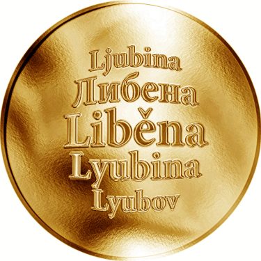 Náhled Averzní strany - Česká jména - Liběna - zlatá medaile