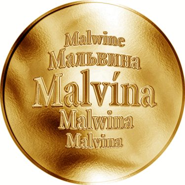 Náhled Averzní strany - Slovenská jména - Malvína - zlatá medaile