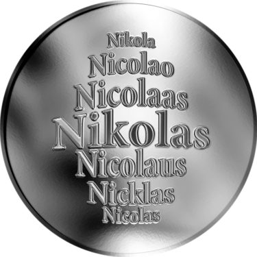 Náhled Averzní strany - Česká jména - Nikolas - stříbrná medaile