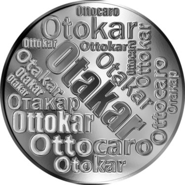 Náhled Averzní strany - Česká jména - Otakar - velká stříbrná medaile 1 Oz