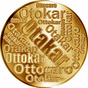 Náhled Averzní strany - Česká jména - Otakar - velká zlatá medaile 1 Oz