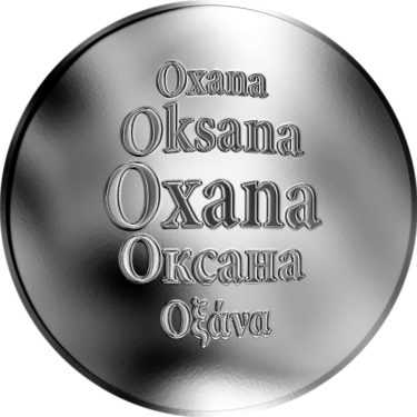 Náhled Averzní strany - Slovenská jména - Oxana - velká stříbrná medaile 1 Oz