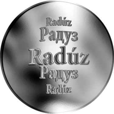 Náhled Averzní strany - Slovenská jména - Radúz - velká stříbrná medaile 1 Oz