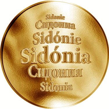 Náhled Averzní strany - Slovenská jména - Sidónia - zlatá medaile