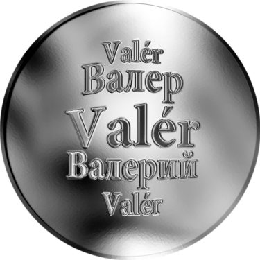 Náhled Averzní strany - Slovenská jména - Valér - stříbrná medaile