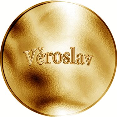 Náhled Averzní strany - Česká jména - Věroslav - zlatá medaile