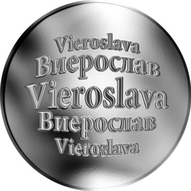 Náhled Averzní strany - Slovenská jména - Vieroslava - stříbrná medaile