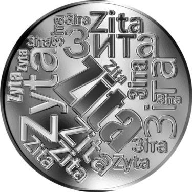 Náhled Averzní strany - Česká jména - Zita - velká stříbrná medaile 1 Oz