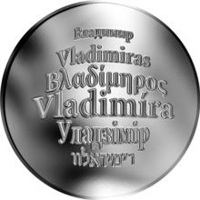 Náhled Reverzní strany - Slovenská jména - Vladimíra - velká stříbrná medaile 1 Oz